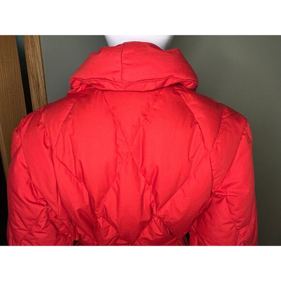 Vintage Lands' End Goose Down Quilted Thick Long Robe Red Bathrobe Full Length M - Picture 6 of 13